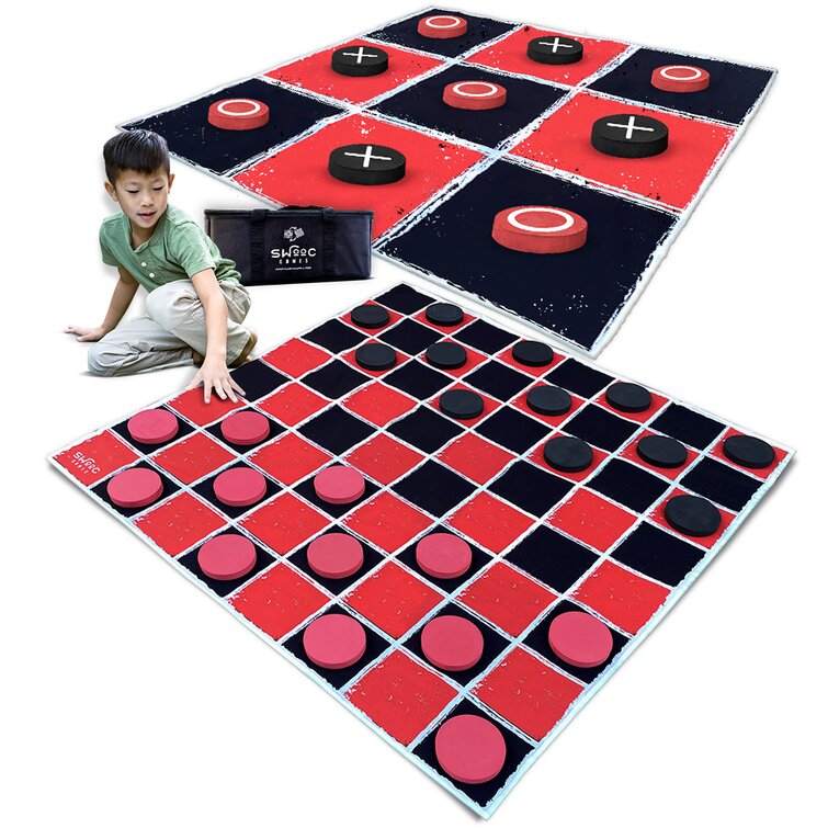 Giant Checkers and Tic Tac Toe Game