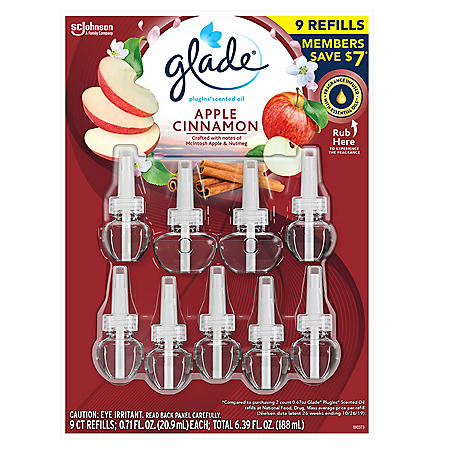 Glade PlugIns Scented Oil Refill, Essential Oil Infused Wall Plug In (6.39 fl. oz., 9 ct.) On Sale At Sam’s Club