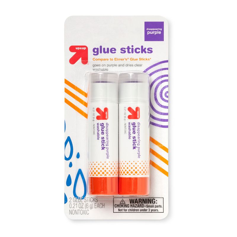 Glue Stick 2ct Disappearing Purple - up & up™ TODAY ONLY At Target