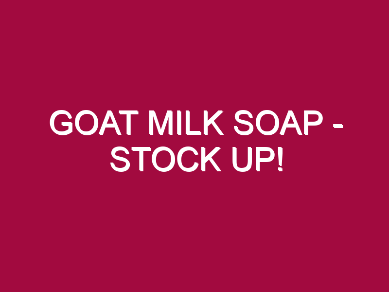 goat milk soap stock up 1306830