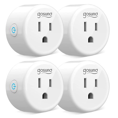 Gosund Mini Smart Plug Works with Alexa and Google Home, APP Control & Timer Function, No Hub Required,ETL FCC Listed (4 Pack) Outlets