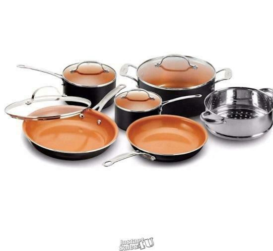 Gotham Style-Steel 10-Piece Hammered Non-Stick Cookware Set As Seen on TV