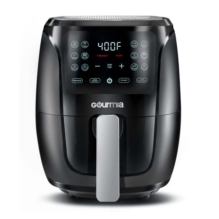 Gourmia 4-Quart Digital Air Fryer with Guided Cooking, Black