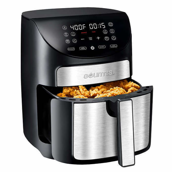 Gourmia 7 Qt Digital Air Fryer No Oil 10 One Touch Presets Recipe Book Included