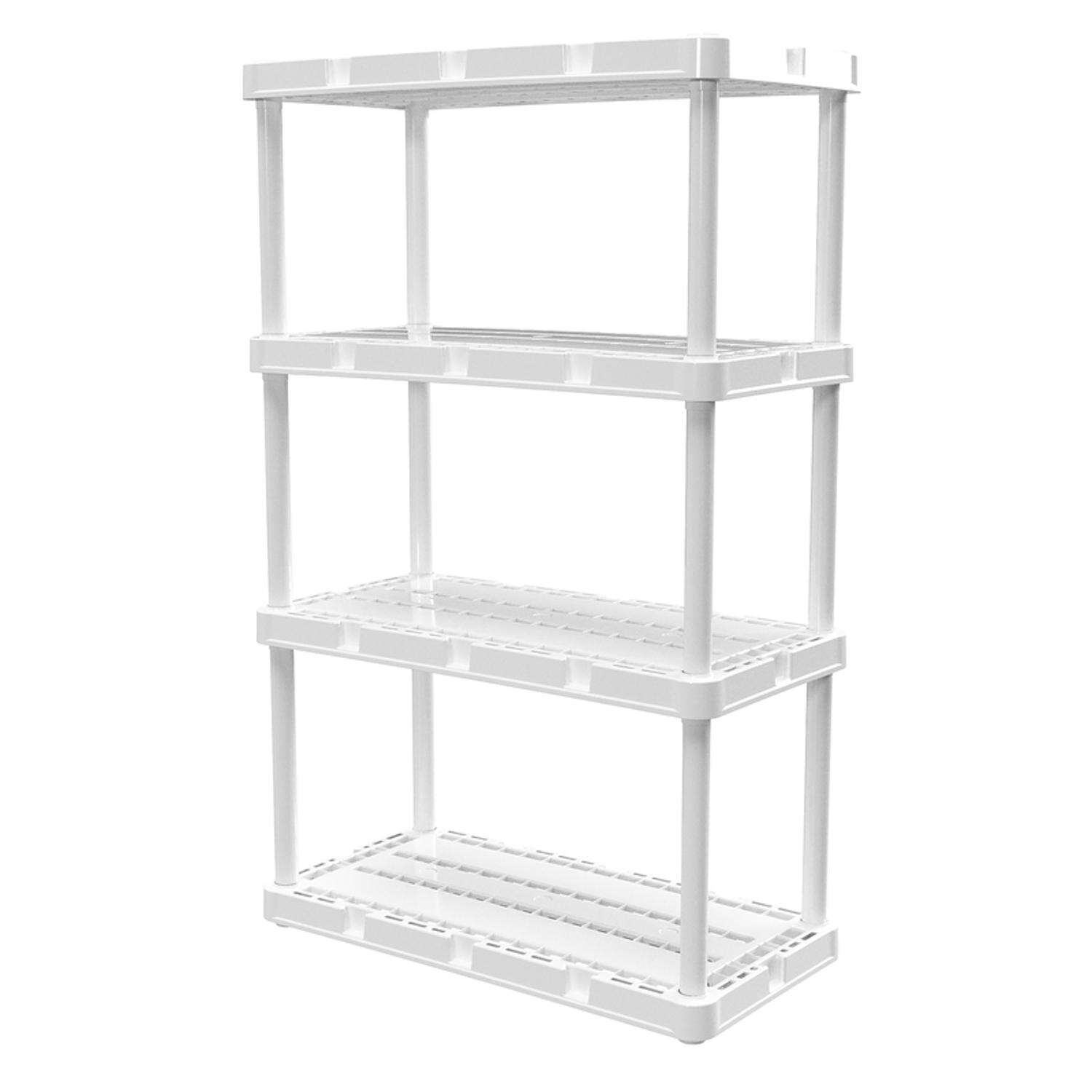 Gracious Living Knect-A-Shelf 48 in. H X 24 in. W X 12 in. D Resin Shelving Unit on Sale At VigLink Optimize Merchants