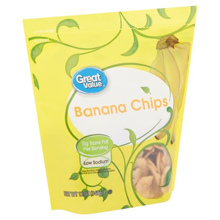 Great Value Banana Chips, 12 oz