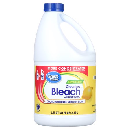 Great Value Cleaning Bleach, Lemon Scent, 81 fl oz