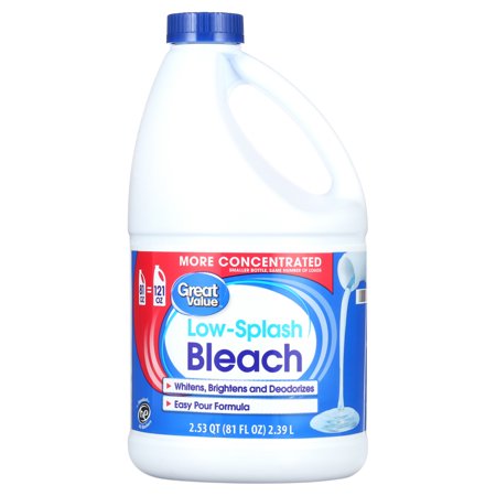 Great Value Low-Splash Bleach, 81 fl oz