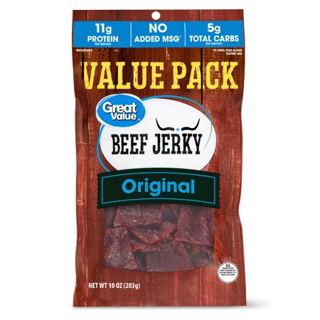 Great Value Original Beef Jerky Value Pack, 10 oz - STOCK UP!