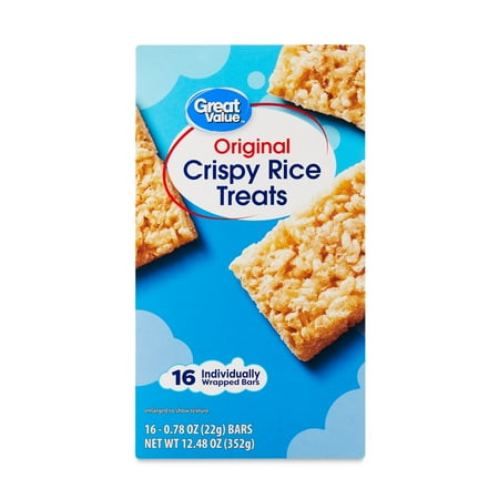 Great Value Crispy Rice Treats, 16 Count