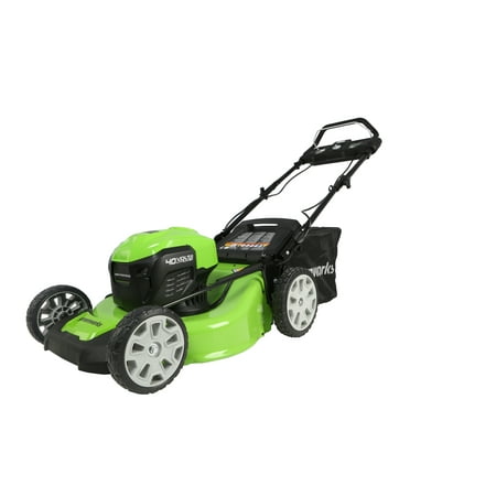 Greenworks 40V 21-inch Brushless Self-Propelled Lawn Mower W/5.0 Ah Battery and Charger, 2516402 AT WALMART
