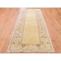 Hand Knotted Yellow Clearance with Wool Oriental Rug (2'10" x 9'8") - 2'10" x 9'8"