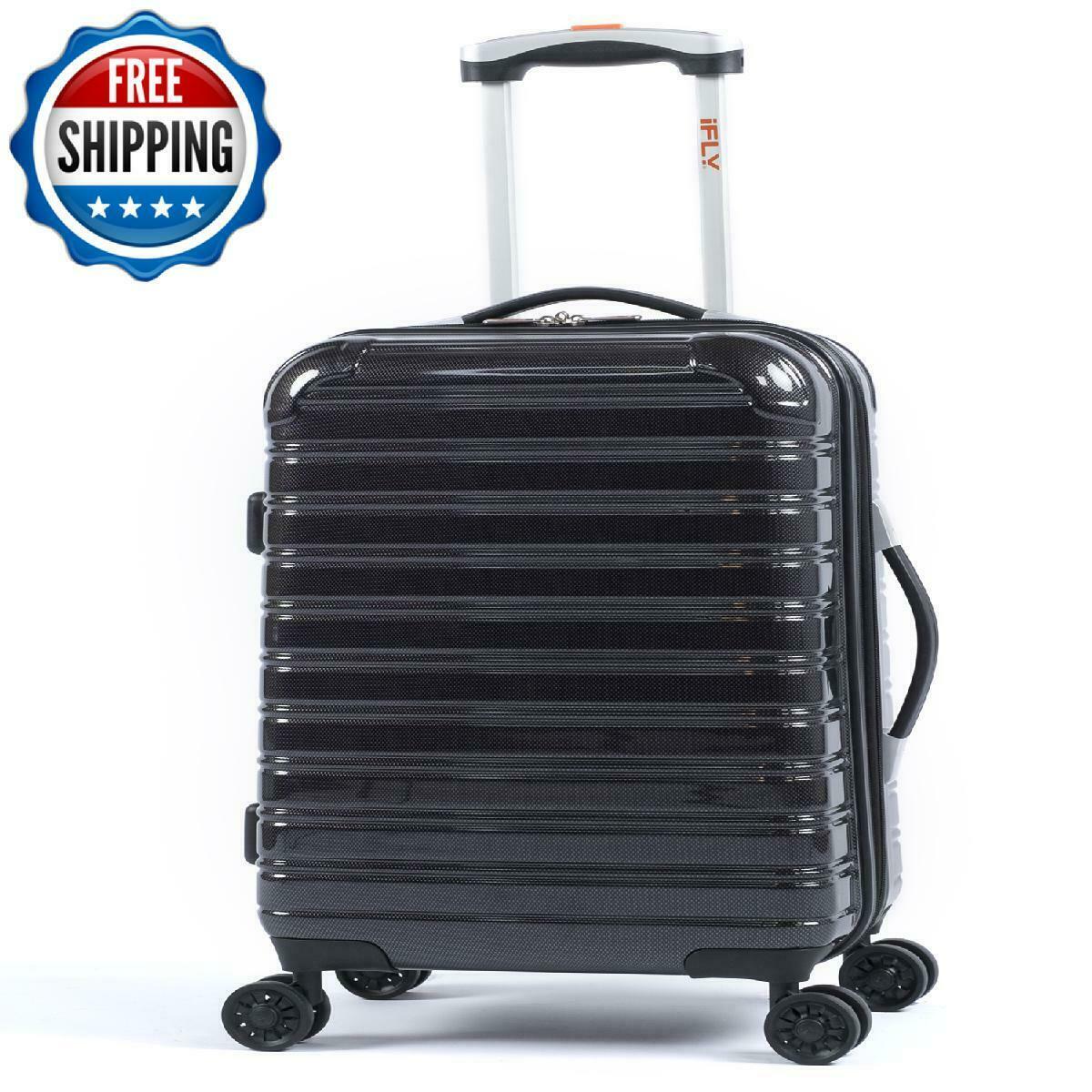 Hardside Luggage Travel Rolling 20" Carry On Suitcase Lightweight Wheeled Black