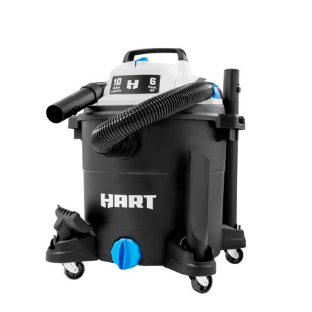 HART 10 Gallon 6 Peak HP Poly Wet/Dry Vacuum, VOC1012PF 3701