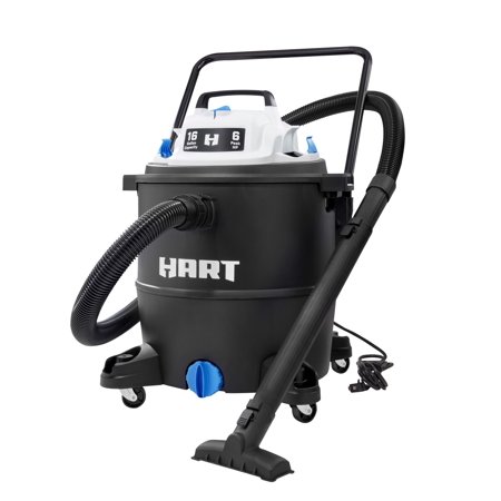 HART 16 Gallon 6 Peak HP Poly Wet/Dry Vacuum, VOC1612PF 3701