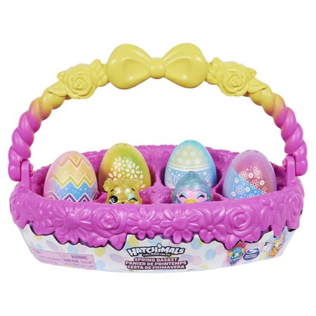 Hatchimals CollEGGtibles Easter Spring Basket with 5 Hatchimals and 3 Pets