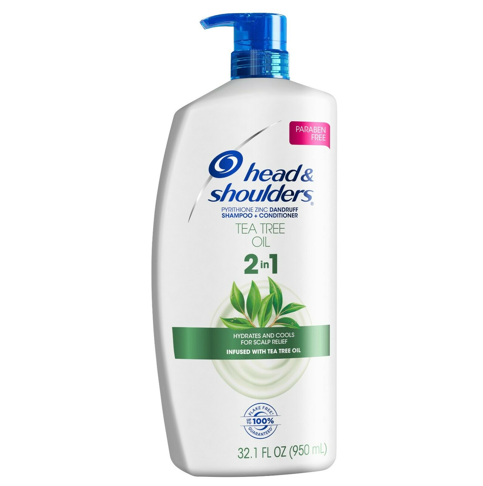 Head and Shoulders 2 in 1 Shampoo Conditioner, Tea Tree Oil, 32.1 oz