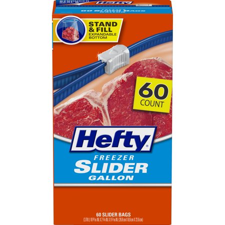 Hefty Slider Bag Freezer Galllon 60ct