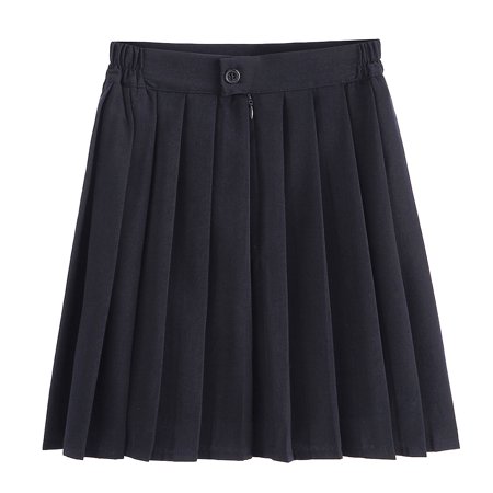 HEMOTON 1PC Japanese Style Uniform Skirt Preppy Style Graduate School Uniforms Tight Waist Short Skirt Cool Bust Skirt (Navy Blue Size S)