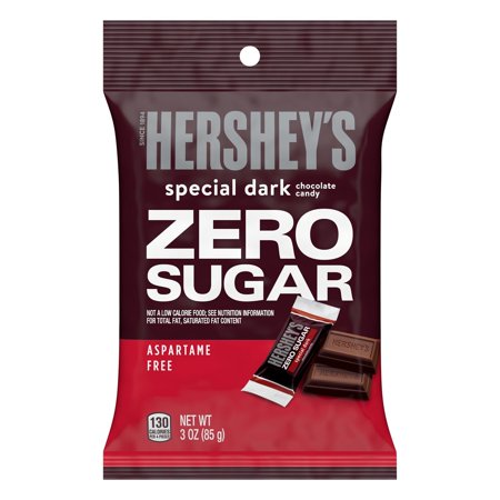 HERSHEY'S SPECIAL DARK Mildly Sweet Sugar Free Chocolate Candy Bars 3oz Bag