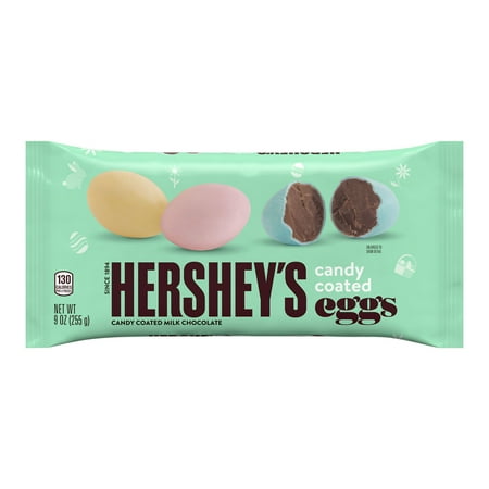 Hershey's Candy Coated Milk Chocolate Eggs Easter Candy, Bag 9 oz