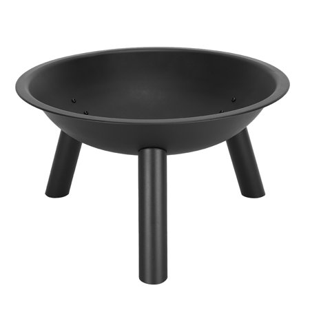 HIFROM 22" Iron Fire Pit Bowl Black