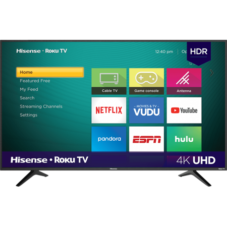 Hisense 50" Class 4K UHD LCD Roku Smart TV HDR R6 Series 50R6E3