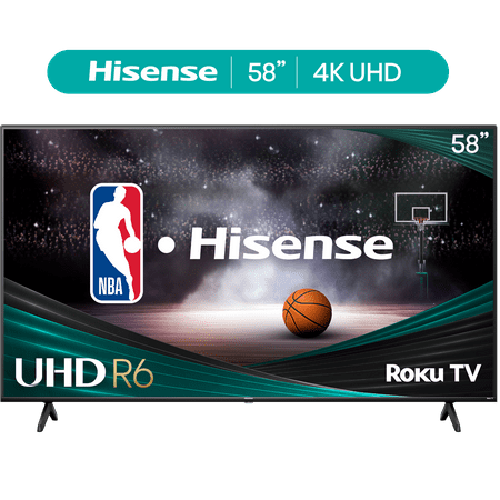 Hisense 58" Class 4K UHD LED LCD Roku Smart TV HDR R6 Series 58R6E3