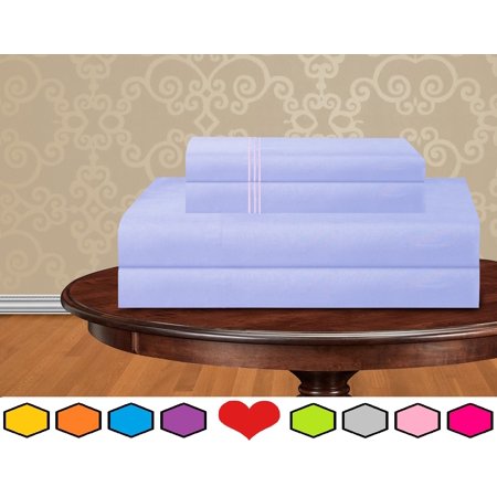 Holiday Gift 4 PC Sheet set Bedding Set King Lilac