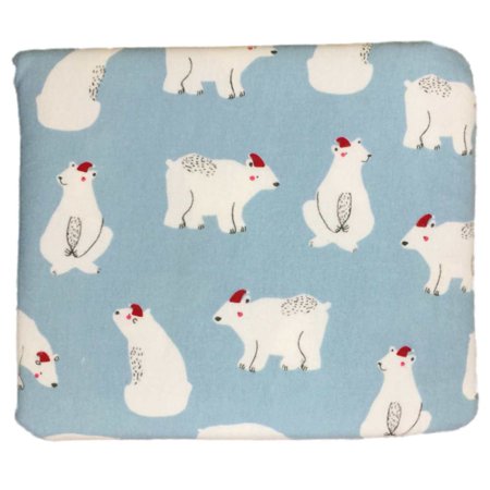 Holiday Santa Polar Bear Soft Flannel Sheet Set 100% Cotton, Queen Bed Sheets