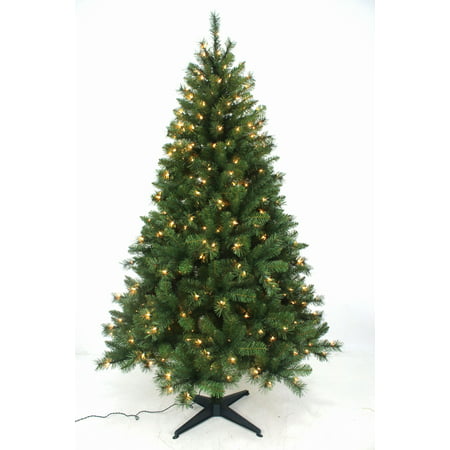 Holiday Time 6.5Ft Arlington Tree with 350 Clear Incandescent Mini Lights with Tree Top Connector