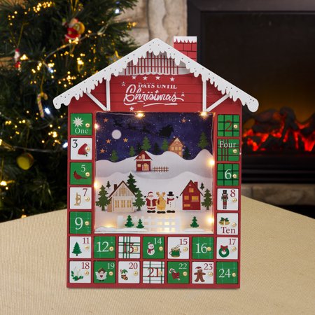 Holiday Time MDF Led Lighted Advent Calendar