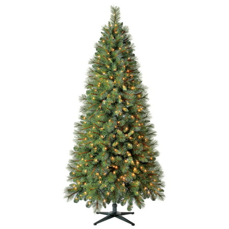 Holiday Time Prelit 400 Clear Incandescent Lights, Scottsdale Pine Artificial Christmas Tree, 7'