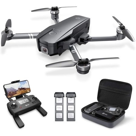 Holy Stone HS720 GPS Drone with Camera 4K UHD for Adults 2 Batteries Offer 2 Batteries Double the Flight Time Black