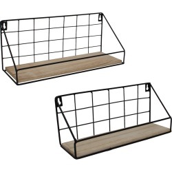 Home Expressions 2-Piece Wire Wall-Mounted Shelf Set
