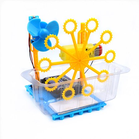 Homemade Bubble Machine DIY Assembly Bubble Machine Homemade Electric Toy Science Experiment Kit Science DIY Kit