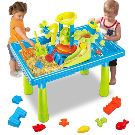 Hot Bee Sand Water Table for Toddler 1 2 3 Years Old, Outdoor Toy Play Set for Kids Boys Girls