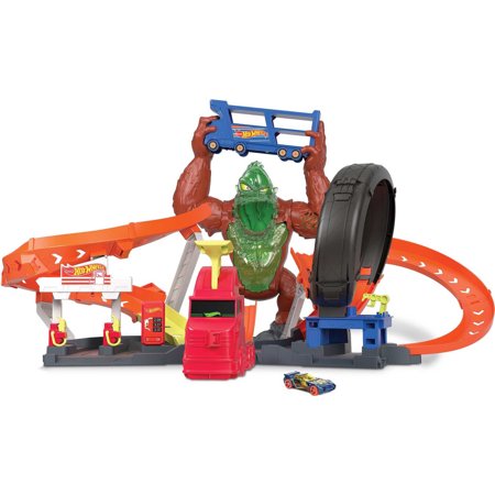 Hot Wheels toxic Gorilla Slam Playset with Lights & Sounds for Kids 5 Years & Older