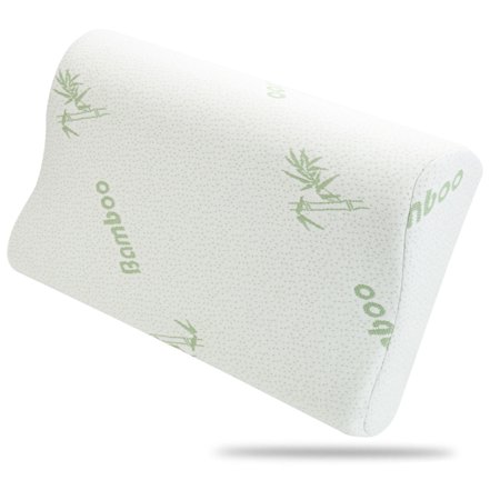 HOTBEST Memory Foam Pillow Premium Comfortable Firm Bamboo Fiber Pillow for Good Sleep