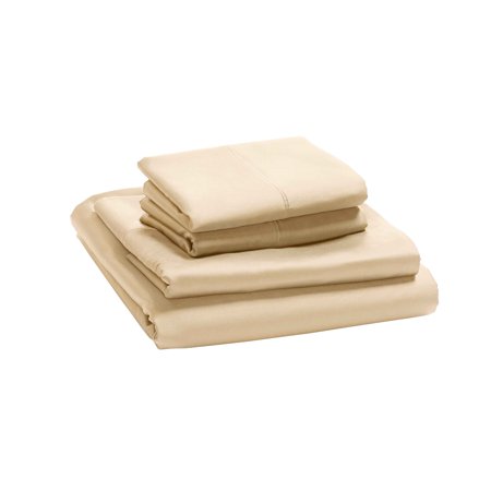 Hotel Style Egyptian Cotton 1000 Thread Count Bedding Sheet Set, Queen, Ivory, Set of 4