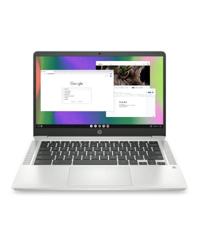 HP Chromebook 14 Laptop, Intel Celeron N4120, 4 GB RAM, 64 GB eMMC, 14" HD Display, Chrome OS, Thin Design, 4K Graphics, Long Battery Life, Ash Gray Keyboard (14a-na0226nr, 2022, Mineral Silver) On Sale At Amazon.com