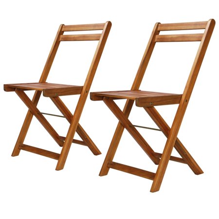 Htovila Patio Bistro Chairs 2 pcs Solid Acacia Wood