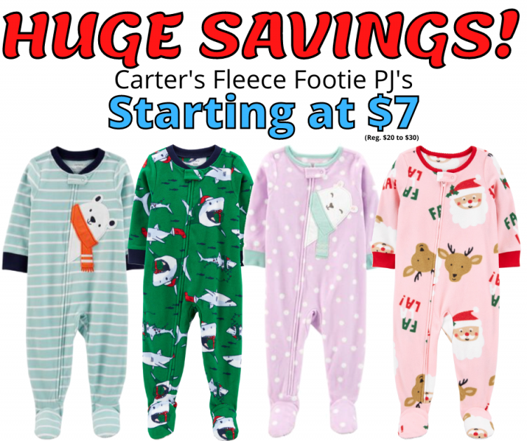 Carters Fleece Footie PJs HUGE SAVINGS!