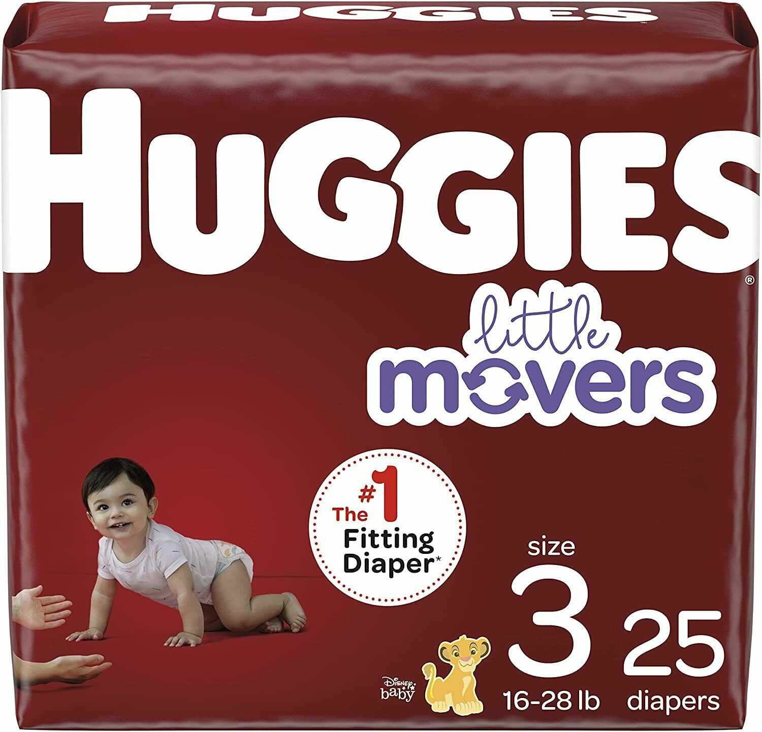 Huggies Little Movers Size 3 Baby Diaper, Jumbo pack 100/cs