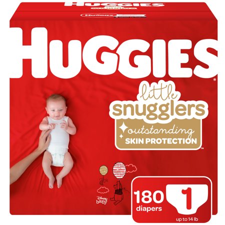 Huggies Little Snugglers Baby Diapers, Size 1, 198 Count (Packaging May Vary)