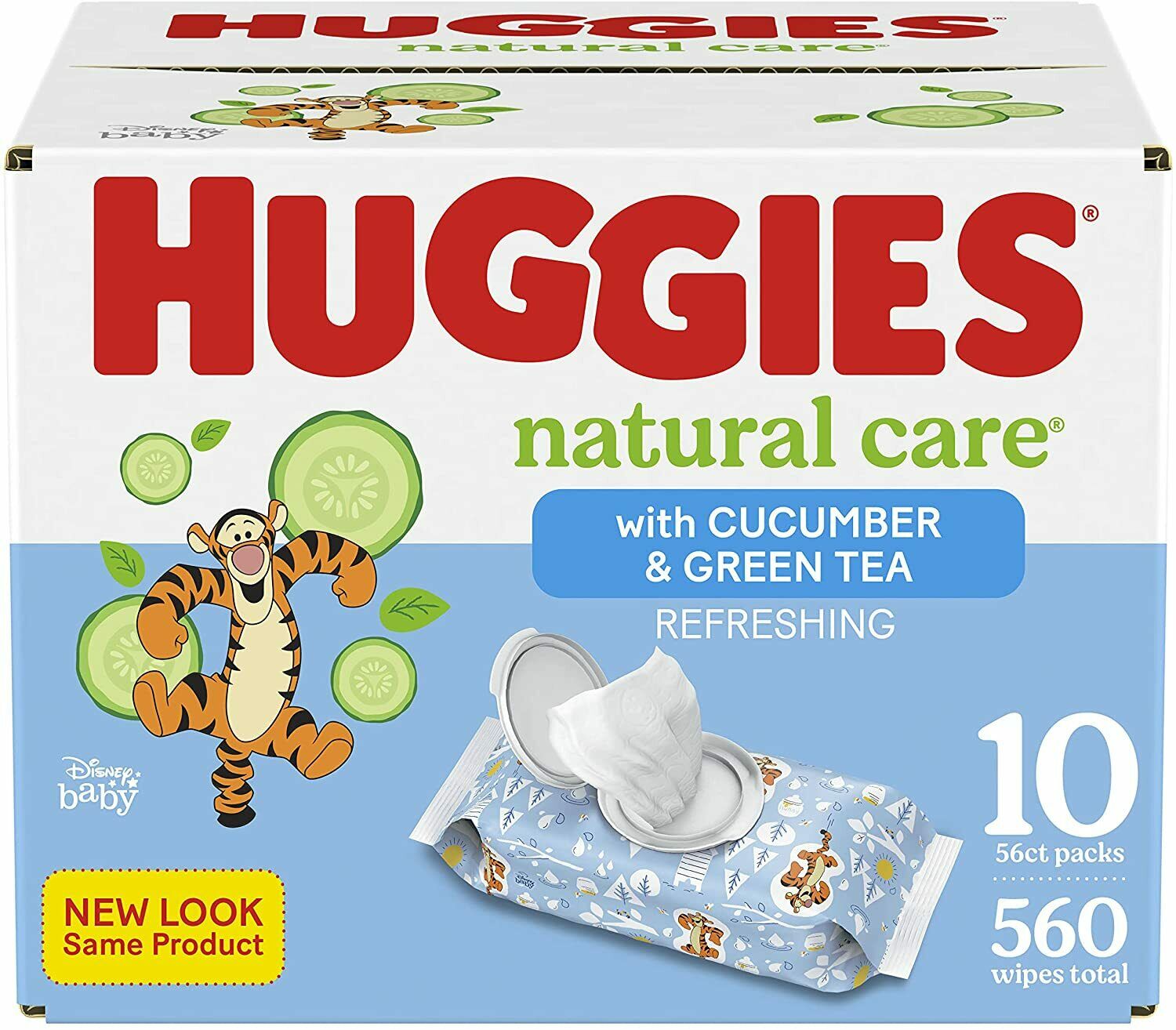 Huggies Natural Care Refreshing With Cucumber & Green Tea Scented Baby Wipes ✅