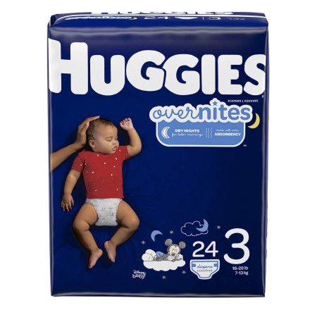 Huggies OverNites Diapers, Size 3, Jumbo Pack, 24 Count