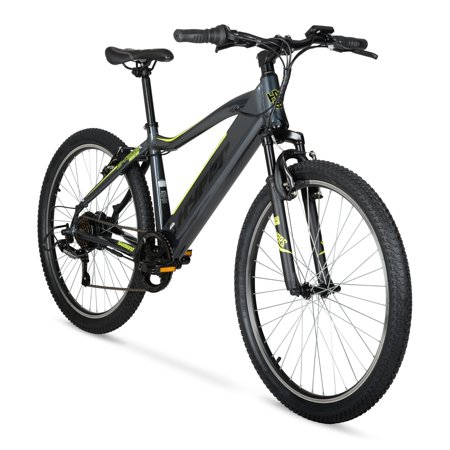 Hyper Bicycles E-Ride Electric Pedal Assist Mountain Bike, 26in MTB, Black