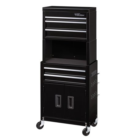 Hyper Tough 20-In 5-Drawer Rolling Tool Chest & Cabinet Combo w/ Riser