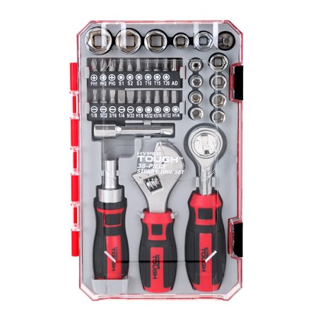 Hyper Tough 38 Piece Multi-size Stubby Wrench and Socket Set UJ80989A